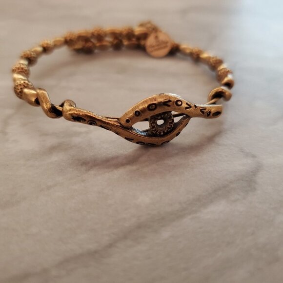 ✨ Alex and Ani Gold Beaded Expandable Bracelet Vintage 66 ✨ - Picture 1 of 5